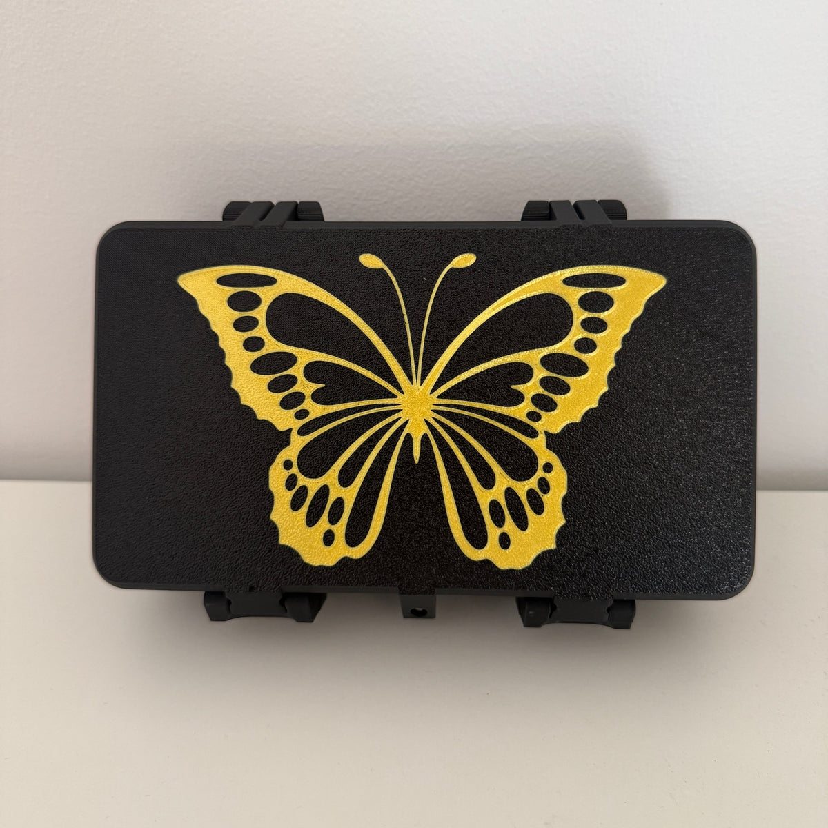 Case with a custom butterfly image on it
